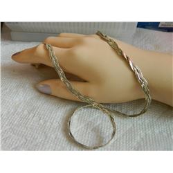 FROM ESTATE - CHAIN - 925 BRAIDED STERLING SILVER - 7.9gm - 16 ½" LONG - needs clasp
