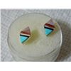 Image 1 : FROM ESTATE - EARRINGS - STERLING SILVER W/ABALONE - PIERCED