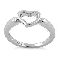 RING - NEW Sterling Silver Heart Ring - SZ 8