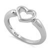 Image 2 : RING - NEW Sterling Silver Heart Ring - SZ 8