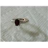 Image 2 : ***NEW*** RING - 4/5 CARAT GARNET & DIAMOND IN 925 STERLING SILVER SETTING - SZ 7 - RETAIL ESTIMATE 