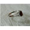 Image 4 : ***NEW*** RING - 4/5 CARAT GARNET & DIAMOND IN 925 STERLING SILVER SETTING - SZ 7 - RETAIL ESTIMATE 