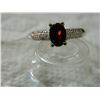 Image 6 : ***NEW*** RING - 4/5 CARAT GARNET & DIAMOND IN 925 STERLING SILVER SETTING - SZ 7 - RETAIL ESTIMATE 