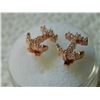 Image 3 : EARRINGS - TOTAL OF 28 ROUND FACETED CUBIC ZIRCONIA IN STERLING SILVER ANCHOR DESIGNED SETTING WITH 