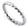 Image 1 : RING - NEW Sterling Silver Stackable Ridged Eternity Ring - SZ 7