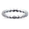 Image 2 : RING - NEW Sterling Silver Stackable Ridged Eternity Ring - SZ 7
