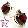 Image 1 : *** NEW *** EARRINGS - BRILLIANT 4.60 CT GARNET & 2 GARNETS IN 10K SOLID YELLOW GOLD SETTING - RETAI