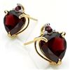 Image 2 : *** NEW *** EARRINGS - BRILLIANT 4.60 CT GARNET & 2 GARNETS IN 10K SOLID YELLOW GOLD SETTING - RETAI