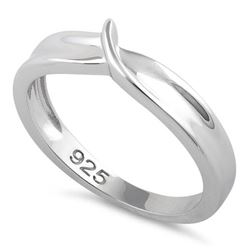 RING - NEW Sterling Silver Ribbon Ring - SZ 7