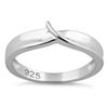 Image 2 : RING - NEW Sterling Silver Ribbon Ring - SZ 7