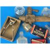 Image 3 : MISC. LOT  (SAFETY RAZORS, BOTTLES, WOODEN BARREL TAP)