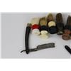 Image 3 : LOT OF SHAVING BRUSHES & STRAIGHT RAZORS