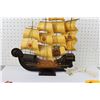 Image 2 : VINTAGE WOODEN SHIP LAMP  (UNTESTED)  *17 1/2” TALL*