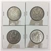 Image 1 : LOT OF 4 CANADIAN 50 CENT PIECES (SILVER) *1960*