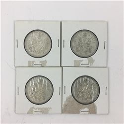LOT OF 4 CANADIAN 50 CENT PIECES (SILVER) *1964*