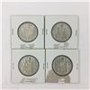 Image 1 : LOT OF 4 CANADIAN 50 CENT PIECES (SILVER) *1964*
