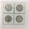 Image 2 : LOT OF 4 CANADIAN 50 CENT PIECES (SILVER) *1964*