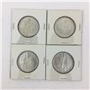 Image 1 : LOT OF 4 CANADIAN 50 CENT PIECES (SILVER) *1965*