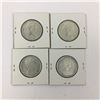 Image 2 : LOT OF 4 CANADIAN 50 CENT PIECES (SILVER) *1966*