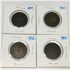 Image 1 : LOT OF 4 CANADIAN LARGE PENNIES (1899 1900 1901 1902)