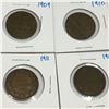 Image 1 : LOT OF 4  LARGE  PENNIES (CANADIAN) *1909-10-11-14*