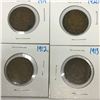 Image 1 : LOT OF 4 LARGE  PENNIES (CANADIAN) *1912-13-19-20*