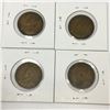 Image 2 : LOT OF 4 LARGE  PENNIES (CANADIAN) *1912-13-19-20*