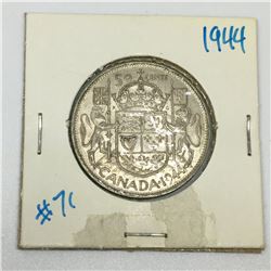 50 CENT PIECE (CANADIAN)*1944-SILVER*
