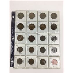 PAGE LOT OF BRITISH PENNIES & HALF PENNIES (VARIOUS DATES BETWEEN 1916-1966)