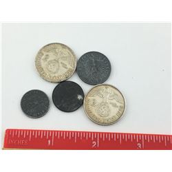 LOT OF GERMAN COINS (SOME SILVER) *WWII*