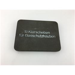 GERMAN TIN CASE FOR REPLACEMENT ANTI-GAS HOOD LENSES (WWII)