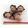 Image 1 : LOT OF 4 VINTAGE PUPPET HEADS