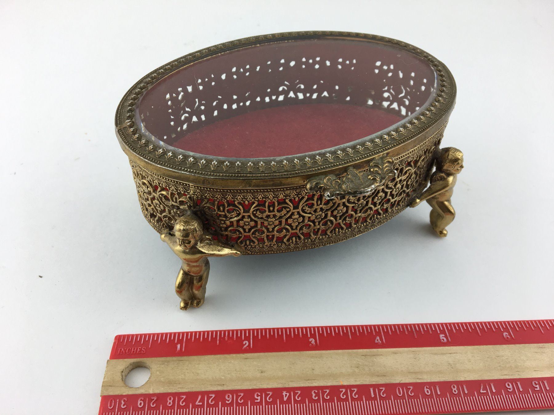 BRASS TRINKET BOX WITH HINGED LID Schmalz Auctions