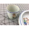 Image 3 : HAND PAINTED CHILDREN’S MUG & BOWL (WOLF CUBS)