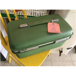 VINTAGE SAMSONITE SMALL TRAVEL CASE (WITH WESTERN AIRLINES TAG)