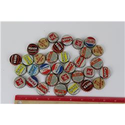 LOT OF CORK LINED SODA BOTTLE CAPS