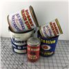 Image 1 : LOT OF 5 TINS (BLUE RIBBON, HONEY, SYRUP)