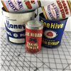 Image 2 : LOT OF 5 TINS (BLUE RIBBON, HONEY, SYRUP)