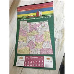 SASKATCHEWAN WHEAT POOL CALENDAR (1967-68) *22 1/2” 13 1/2”*
