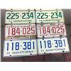 Image 3 : LOT OF MATCHING LICENSE PLATES (SASKATCHEWAN )  *58-71-74-76*