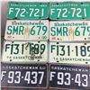 Image 1 : LOT OF MATCHING LICENSE PLATES (SASKATCHEWAN) *60-69-74-90*