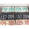 Image 2 : LOT OF MATCHING LICENSE PLATES (SASKATCHEWAN) *60-66-72-75*