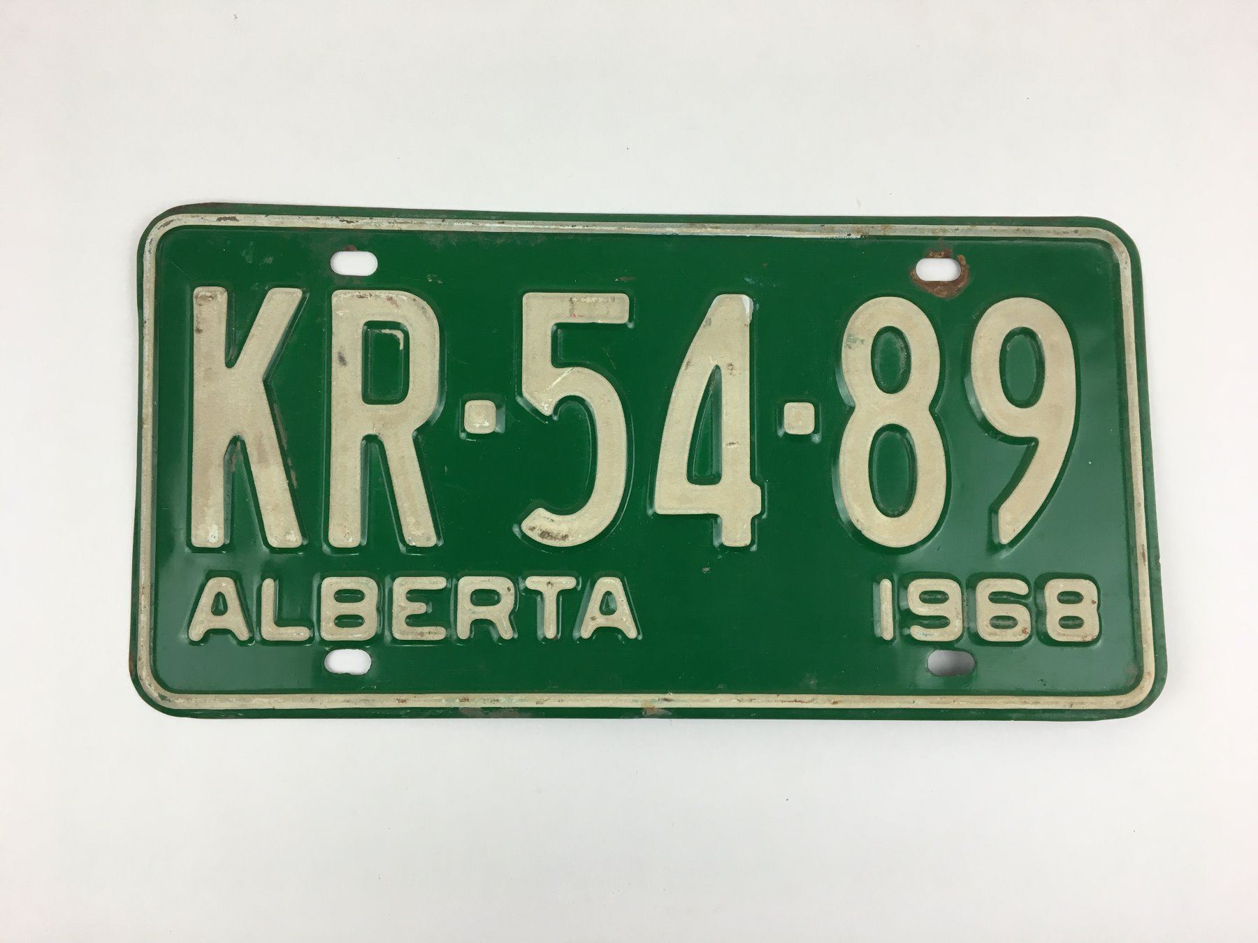 LICENSE PLATE (ALBERTA) *1968*