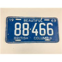 LICENSE PLATES  (B.C..) *1969*
