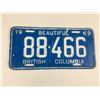 Image 1 : LICENSE PLATES  (B.C..) *1969*