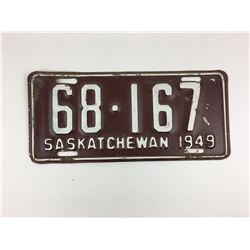 LICENSE PLATE (SASKATCHEWAN)  *1949*