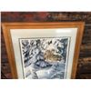 Image 2 : WOODLOT FEEDING PHEASANTS PRINT (RICHARD PLASSCHAERT) *18 1/2” X 16 1/2”*