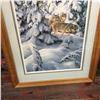 Image 3 : WOODLOT FEEDING PHEASANTS PRINT (RICHARD PLASSCHAERT) *18 1/2” X 16 1/2”*