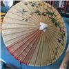 Image 1 : BAMBOO PAPER PARASOL UMBRELLA WITH SLEEVE (VINTAGE ADVERTISING)