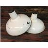 Image 1 : LOT OF 2 WHITE PORCELAIN LIGHT SHADES  (16”)